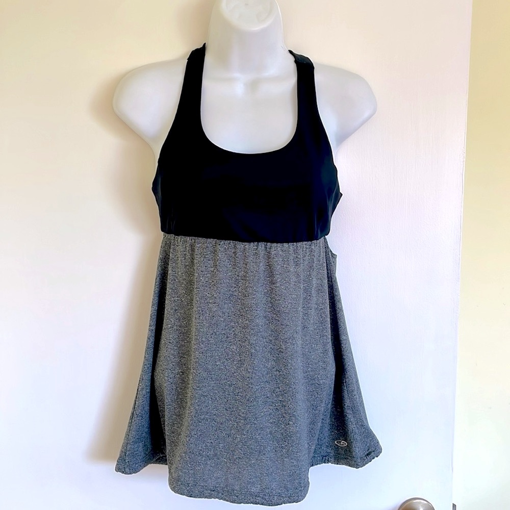 C9 BY CHAMPION WORKOUT TOP BLACK GRAY SIZE M